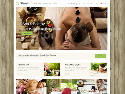 Wench FREE Spa, Beauty Multipurpose PSD Website Theme beauty beauty salon hair hair salon spa website