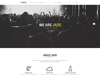Wench FREE Onepage Multipurpose PSD Website Theme business clean design onepage personal webdesign website website builder website concept website design