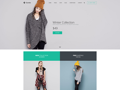 Dunke FREE Online Shop PSD Theme ecommerce online store online store commerce shopify store stores website