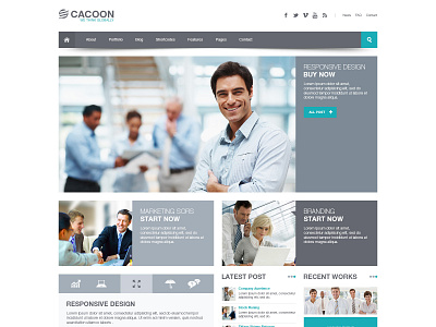 Caccon FREE Business & Corporate Website Theme blog blogger design webdesign website website concept website design