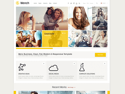 Wench FREE Multipurpose PSD Website Theme agency architecture blog blogger webdesign website website concept website design