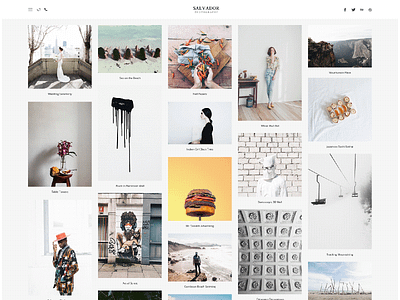 Salvador FREE Photography, Photographer, Art PSD Theme photographer photography portfolio portfolio design portfolio site portfolio website webdesign website