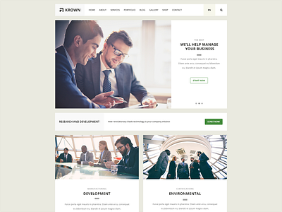 Krown Business & WooCommerce Theme business web business website clean design webdesign website website design