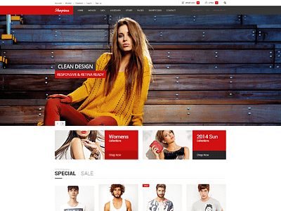 Shoppina FREE Online Store, Shop PSD Theme ecommerce ecommerce design online store store webdesign website design