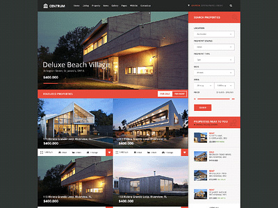 Centrum Free Real Estate PSD Theme architecture website estate website real estate real estate agency real estate agent webdesign website website design