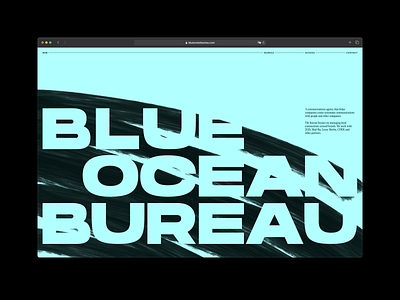 Blue Ocean Bureau. Web design and illustrations black blue color design digital digitalpainting figma graphic design illustration interface logo procreate typography ui uidesign ux uxdesign uxui web webdesign