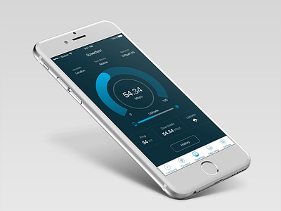 Speed Test app interaction ios iphone mobile speed test ui ux visual