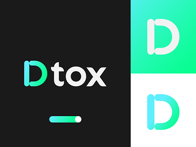 Dtox Logo Design brand identity branding clean design clean logo design detox ecommerce gradient logo graphic design green logo logo mark minimal minimalist logo organic logo vegan