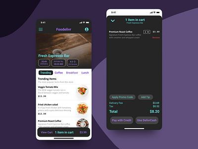 Food Delivery App app design ui ux