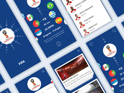 FIFA World Cup Russia 2018 App UI app application ios social ui user interface ux walkthrough xd xd design