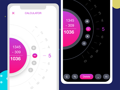 Calculator Concept design for mobile app in Xd app application calculator ios social ui user interface ux walkthrough xd xd design