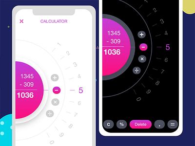 Calculator Concept design for mobile app in Xd