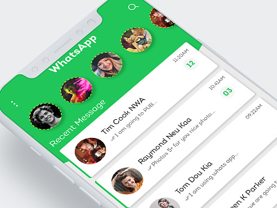 Whatsapp Re-Concept app application design ios social ui user interface ux walkthrough whatsapp