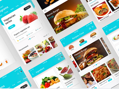 Material design UI PSD for Food Delivery App