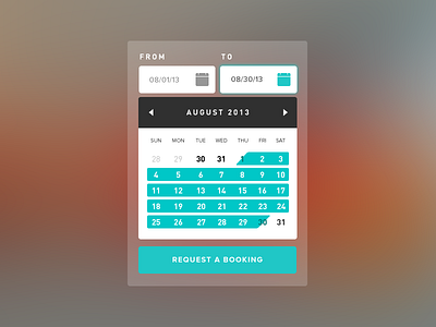Booking Calendar UI by Jan Cantor on Dribbble