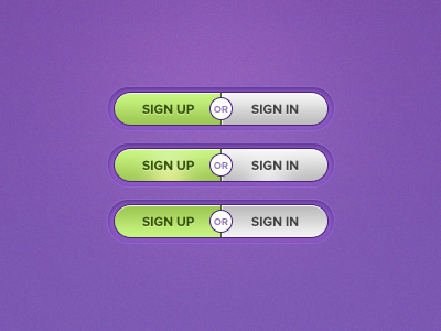 Sign up or Sign in Buttons buttons purple sign in sign up ui