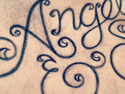 Angels & Swirls 2 amp ampersands hand drawn instagram lettering pencil script sketch sketches typography