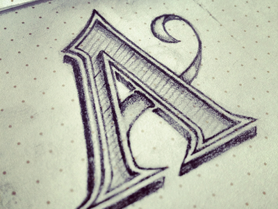 A a design hand drawn lettering sketch typography