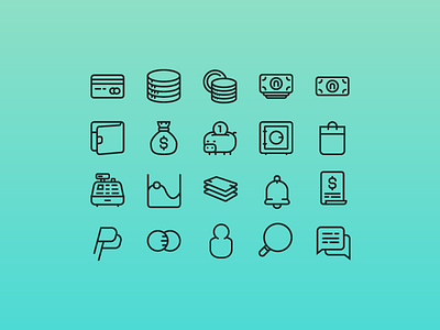 Icon Set (Finance) app icon mobile ui