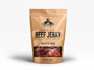 Sweet Jerky design jerky meat mockup packaging snack