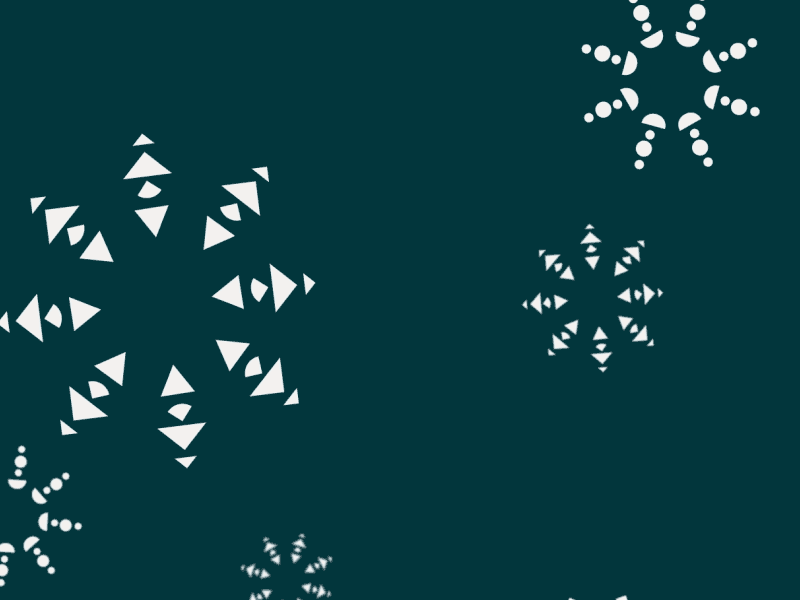 Relation-flakes animation gif holiday holidays motion graphics shapes snowflakes winter