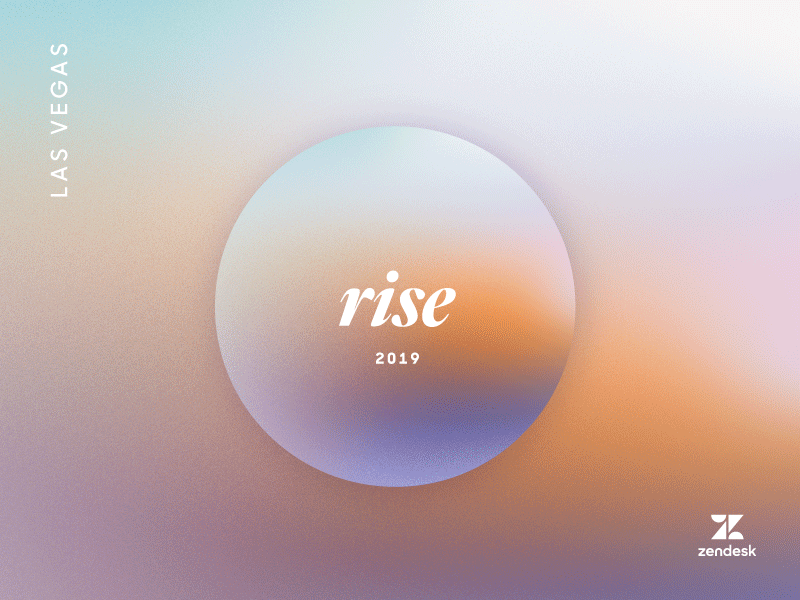 Zendesk Sales Kickoff branding logo zendesk globes shapes texture gradient event