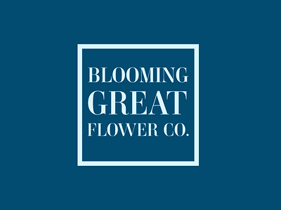Blooming Great Flower Co. branding design graphic design logo packaging packaging design