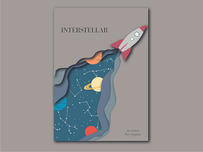 Interstellar Flat Illustrator 3d animation branding graphic design