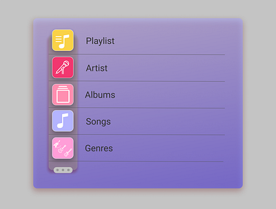 Music app Components colors emotional design graphic design icons product design typography ui uiux ux visual design
