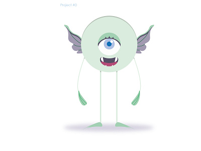 Monster c: character children cute design monster