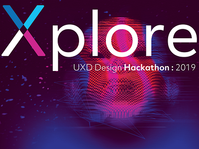 Xplore branding email app hackathon poster visual design