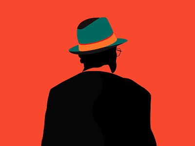 The Man With No Name bold bold and colorful bold colors digital art flat artwork flat design graphic design illustration illustrator man with a hat modern art vector vector art