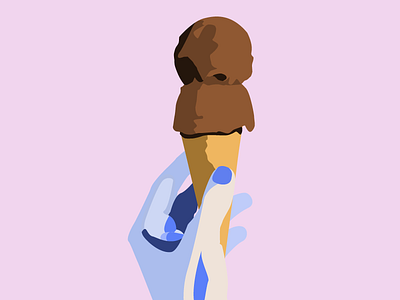 Chocolate Ice Cream Day chocolate flat design flat vector hand ice cream vector