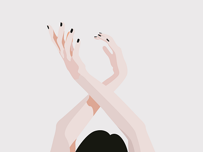 I Am beauty design flat art hands vector vector art