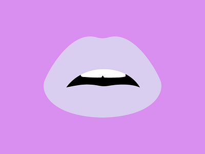 Lips design flat icon illustration lips minimal mouth simple vector