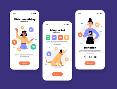 Donation App UI Design | Famebro Creative Studio apps