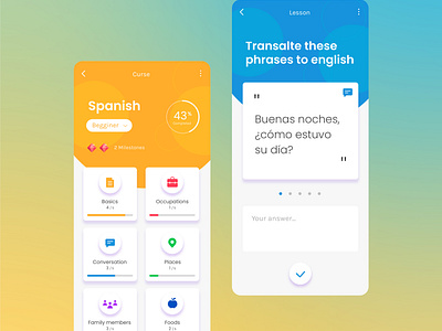 Language Learning App UI Design | Famebro Creative Studio