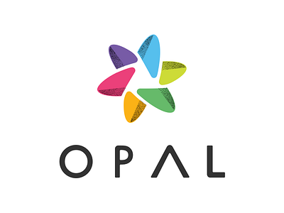 Opal diagnostics geometric hexagon identity logo medical star wearables