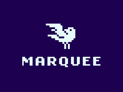 Marquee mobile app 8bit app bird ios retro seagull