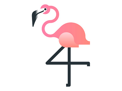 Fourmingo 4 bird flamingo four pink