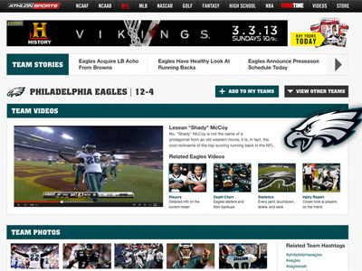 Philadelphia Eagles Team Page