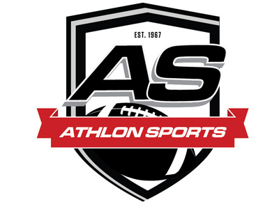 Athlon Sports Shield Logo Idea athlon sports branding ribbon shield