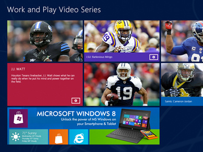 Windows 8 Metro Style Video Microsite