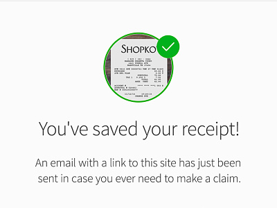 Saved Receipt Mobile page