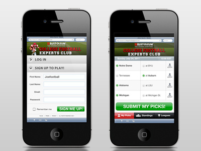 College Football iPhone / Mobile Game college football iphone mobile