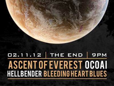 Bleeding Heart Blues Poster Design ascent of everest bleeding heart blues earth hellbender linear minimal ocoai the end typography