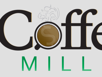 Coffee Shop Millionaire Logo $ coffee ligature logo miliionaire millionaire mocha typography