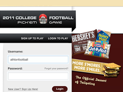 Hershey's College Football Game Mock