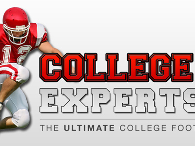 College Football Experts Club Game Logo athlon sports college football collegic type helvetica neue red silver
