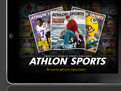 Athlon Sports Monthly Ipad App - Launch Screen athlon sports ipad launch screen magazine promotion